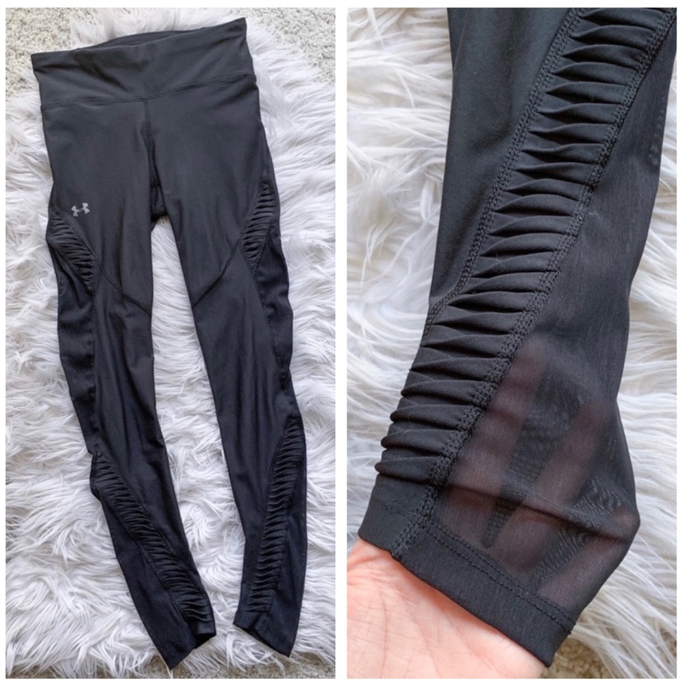Under Armour Black High-Waist Mesh Detail Leggings - XS